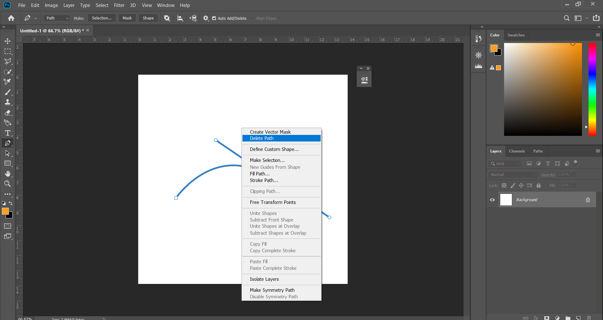 How to Make a Curved Line in Photoshop