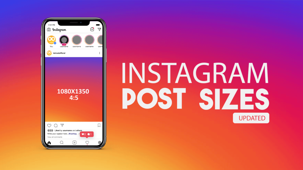 What is the Size of instagram post