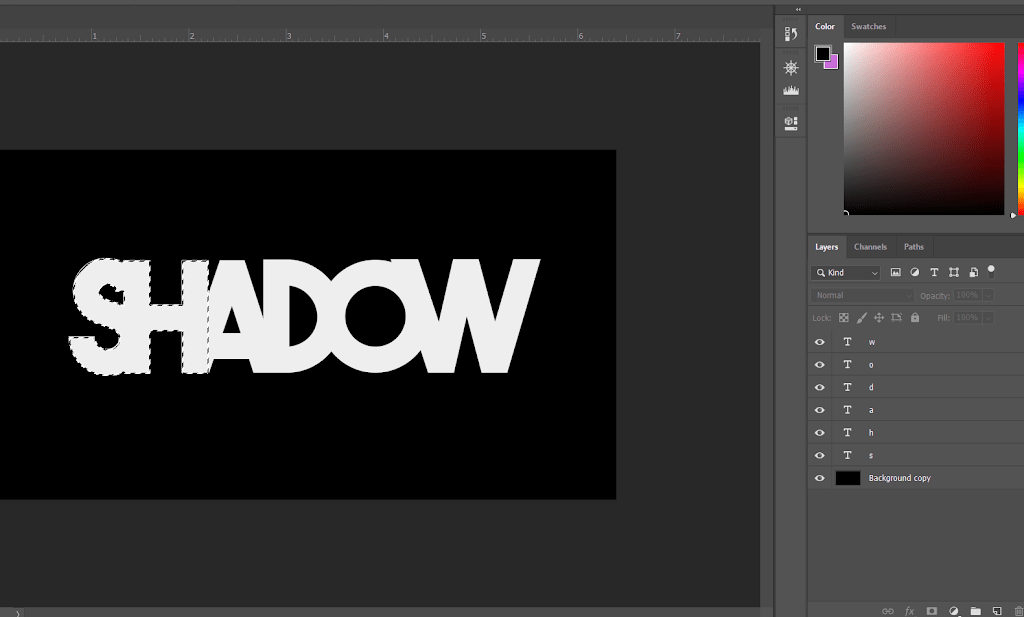 Shadow Text Effect On Photoshop