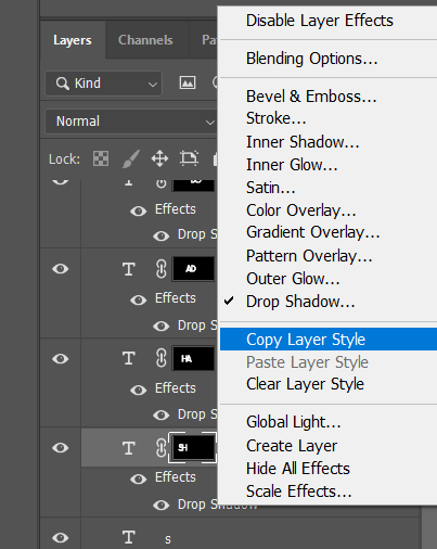 Shadow Text Effect On Photoshop