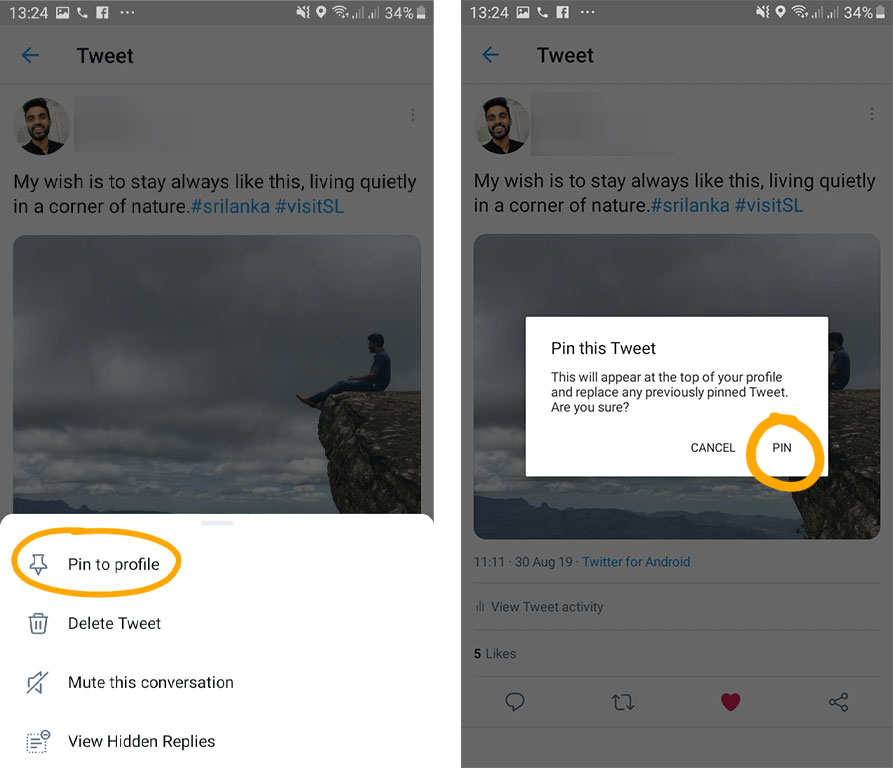 How to Pin a Tweet on Twitter 