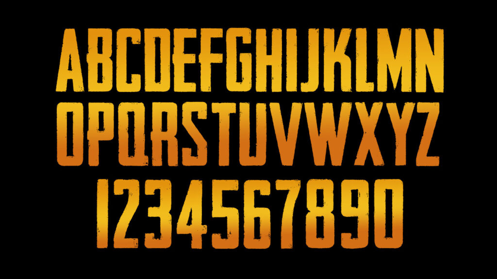 PUBG Font Free Download