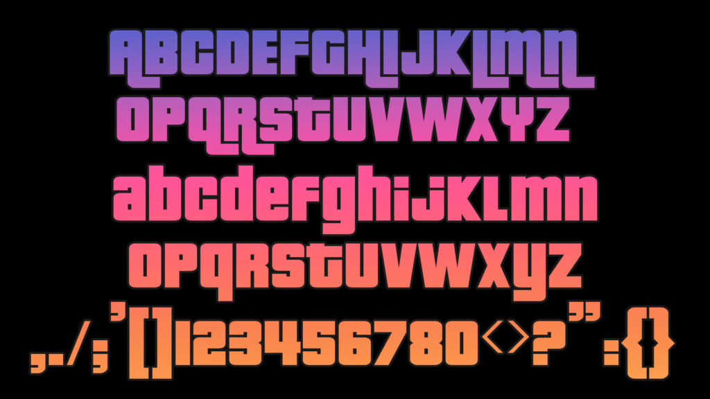 Grand Theft Auto VI Font